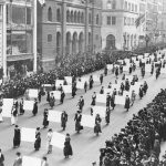 Manifestación de Mujeres Sufragistas de 1917, para el artículo sobre los antecedentes del sufragio fememino